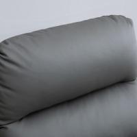HOMCOM Sillón Relax Reclinable Manual, Sillón Relax Tapizado en PU con Reposapiés Retráctil, Acolchado Grueso, Butaca Reclinable hasta 160º, para Salón, Dormitorio, Gris, 65x89x100 cm - details 3