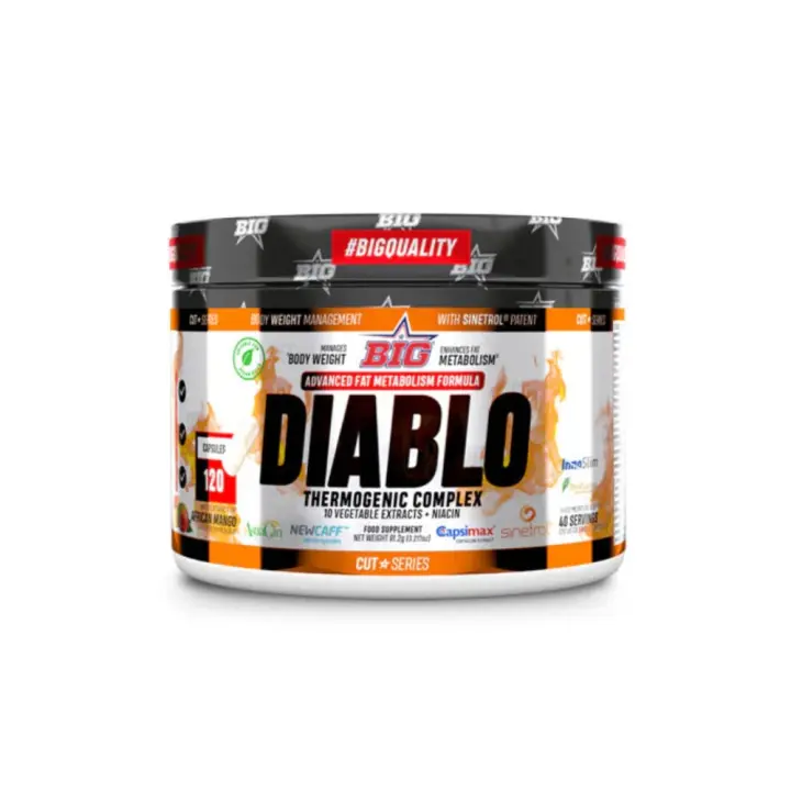 BIG DIABLO Termoactive Complex – Fórmula avanzada con extractos naturales, cafeína y colina | 90 cápsulas - 1