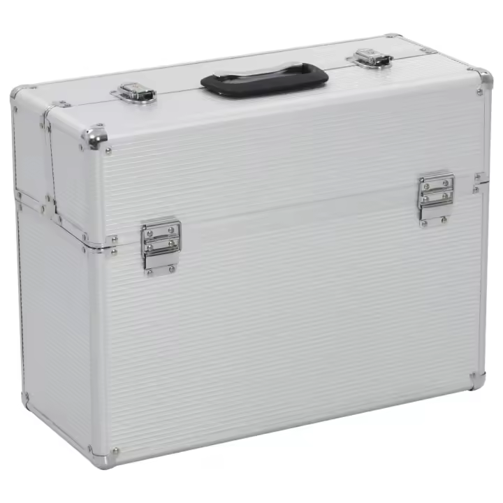 vidaXL Caja de herramientas aluminio plateado 47x36x20 cm - 1