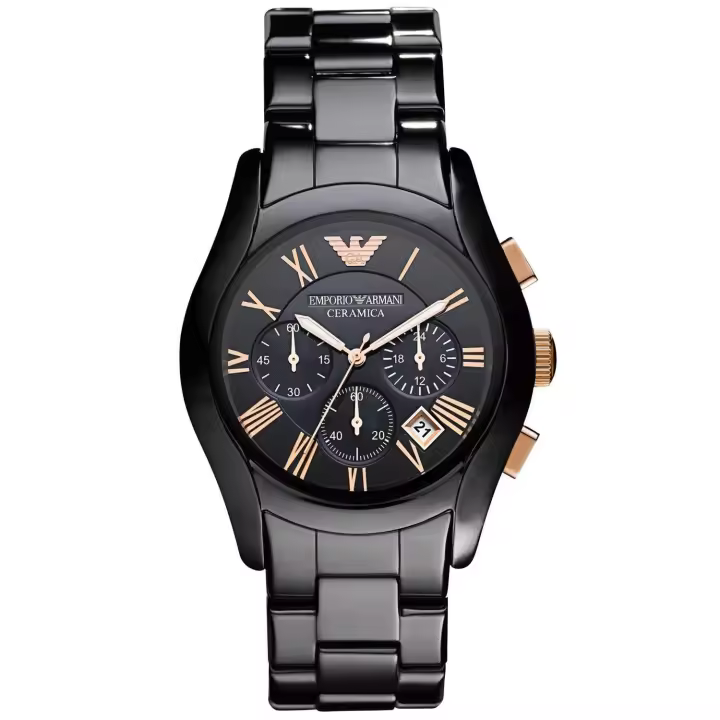 Emporio Armani Reloj hombre AR1410, con calendario, Incluye Caja Original, Diámetro: 42MM - 1