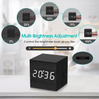 Reloj De Alarma Digital De Madera Con Temperatura Y Control De Voz Reloj De Mesa LED Adorno Artístico Para Decoración De Oficina Y Habitación - details 5