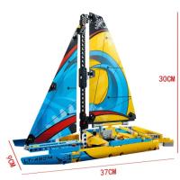 Construcción De Barco De Carreras Emirates Team New Zealand AC75 Juguete Clásico De Navegación Para Niños Set De Bloques Técnicos 962 Piezas Regalo De Cumpleaños - details 9