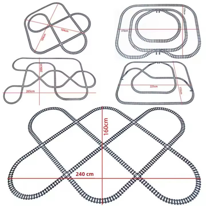 Bloques De Construcción Creativos Para Niños Vías De Tren Flexibles Forked Rectas Curvas Cruzadas Switch De Alta Tecnología Juguetes Educativos Para Jóvenes Y Adultos - 1