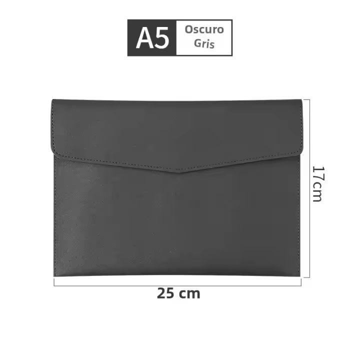 Bolsa De Documentos MoeTron De Cuero PU Calidad A5 Envelope Porta Documentos A6 Monedero Organizador De Archivos Para Mujer - 1