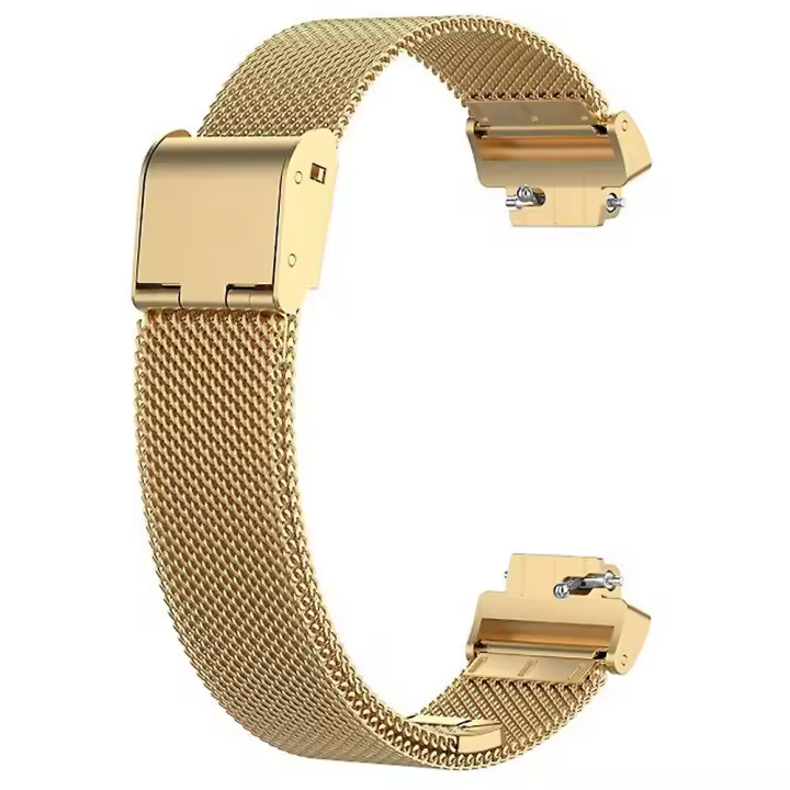 Correa de repuesto de malla fina de acero inoxidable para reloj inteligente Fitbit Inspire 3 con hebilla - 1