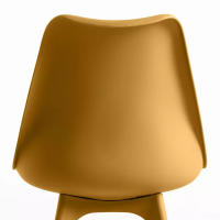 ORION91 Silla BOREAL Asiento Acolchado Piel Sintética y Patas Color Mostaza 48x43x82cm Comedor Oficina Salón Teletrabajo Cocina - SpazioLuzio - details 2