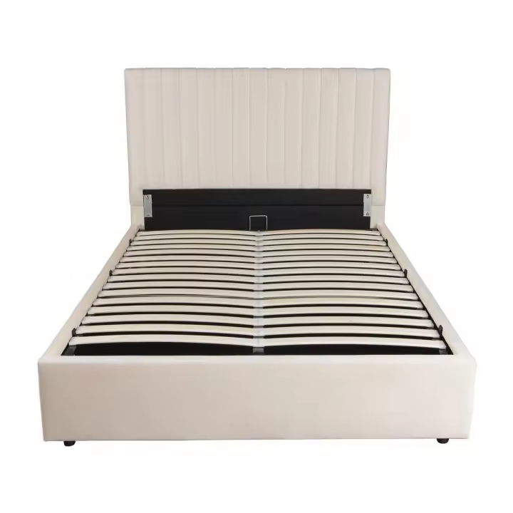 Cama con arcón "Mia" - 140 x 190 cm - Beige - 1