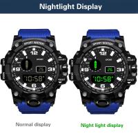 Reloj Deportivo Digital Para Hombre YIKAZE Reloj Militar Multifuncional Resistente Al Choque Con Pantalla LED Y Luz Trasera Regalo Para Niños - details 11