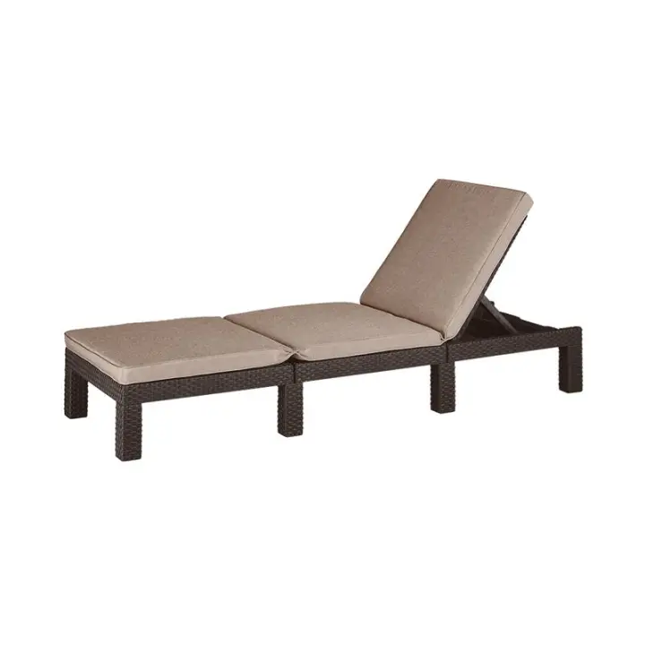 KETER 252224 Tumbona de jardín Daytona Deluxe 65x195x25.5 cm - Marrón - 1