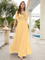 Vestido De Novia Sastre Unithorse Elegante Con Encaje Y Mariposa En Manga Chiffon Para Damas De Honor V-Neck Largo Al Piso - details 56