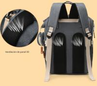 Bolsa de pañales with cambiador, moChila impermeable 3 en 1 Para pañales de Bebé con cambiador plegable, mochila de viaje grande para niños y niñas - details 4