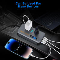 Inversor De Coche 200W DC 12V a AC 110V 220V Convertidor De Energía Automóvil Adaptador De Poder Con USB Tipo C Y Enchufe US EU - details 2