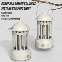 Lámpara De Camping Vintage Romana Recargable Con Gancho Luz Blanca Cálida Para Exploración Y Camping Fuente De Iluminación Emergente Diaria - details 1