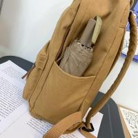 Mochila De Lona Retro Para Hombres Y Mujeres Estudiante Viaje Viaje De Negocios Mochila De Computadora Estilo Vintage Unisex - details 7
