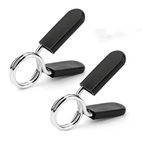 2pcs Clip De Barril 2.5cm Para Pesas Y Gimnasio Collar De Resorte Estándar Kit De Elevación Para Ejercicio Fitness - 1