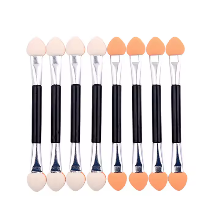 10Pcs Cepillo De Uñas Con Esponja Doble Cara Aplicador De Polvo De Uñas Pigmento De Espejo Stick De Sombra De Ojos Material De Esponja Tamaño 7.5*1cm - 1