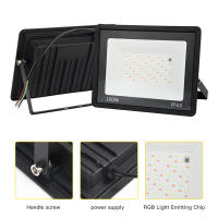 Floodlight LED RGB IP66 Impermeable 220V 30W 50W 100W Luz De Iluminación Exterior Con Reflector Para Paisajismo Y Decoración De Exterior - details 3