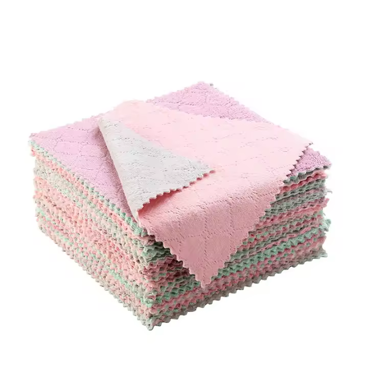 Paquete de 24 paños de cocina – No suelta pelusa – Sin olor, paños de cocina reutilizables, paños de cocina de primera calidad, paños de limpieza de lana de coral súper absorbentes, aceite antiadherente, lavable, de secado rápido - 1