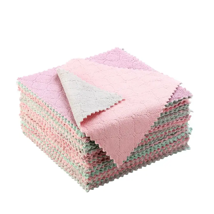 Paquete de 24 paños de cocina – No suelta pelusa – Sin olor, paños de cocina reutilizables, paños de cocina de primera calidad, paños de limpieza de lana de coral súper absorbentes, aceite antiadherente, lavable, de secado rápido - 1
