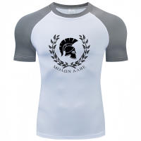 Camiseta De Deporte Para Hombre Molon Labe Warrior Sparta Ajustada Rápida Secado Transpirable Estampado O-cuello Sin Capucha - details 2