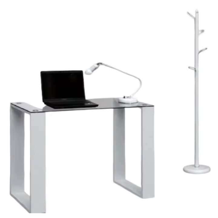 CRISTALERIA CRESPO-mesa de escritorio moderna y ligera con cristal 100x50x75  LG13037 - 1
