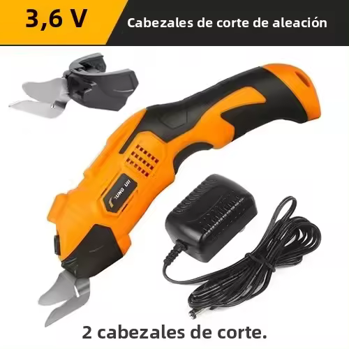 Tijeras Eléctricas Recargables Para Telas Y Cuero Cabezal De Acero Tungsteno Cortador De Batería Herramientas De Corte - 1