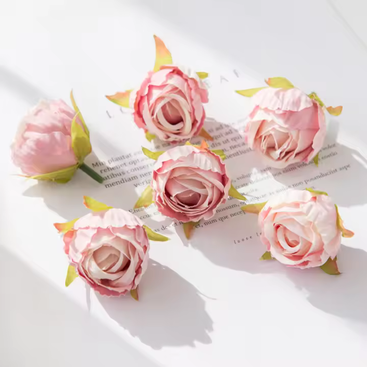 5/20Pcs Rosas De Seda Artificiales Para Arco De Jardín Exterior Bodas Navidad Decoración De Hogar Festival DIY Regalo Caja - 1
