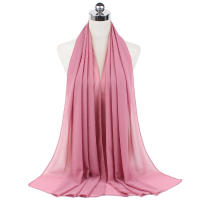 Nueva Elegante Bufanda De Mujer 2023 Modesta En Chiffón Sólido Tamaño Grande Abrazadora Para Cabeza Y Cuello Protección Solar Estilo Fashion - details 34