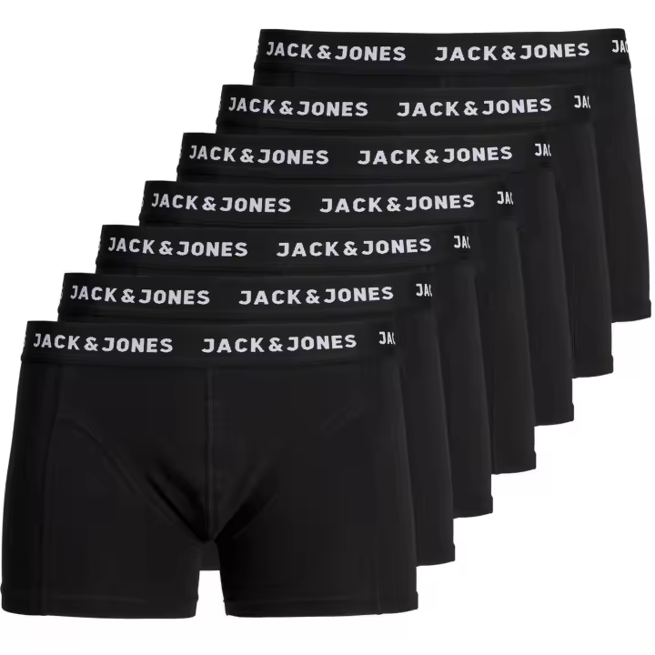 Jack & Jones Calzoncillos para hombre, paquete de 7 - JACHUEY TRUNKS, algodón elástico JACHUEY TRUNKS 7 PACK - 1