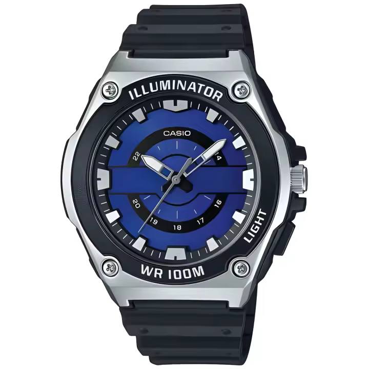 Reloj Deportivo Hombre Casio MWC-100H-2A2V Azul Plateado - 1