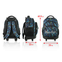 Mochila con ruedas de gran capacidad, silenciosa y linda para estudiantes de primaria. - details 5