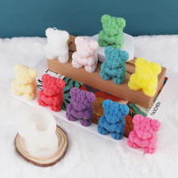 Molde De Vela De Olor a Rosas Y Oso Para Aromaterapia DIY Para Día De San Valentín Hacer Manualmente Con Fragancia Expandida Piedra De Regalo Chocolate Forma Animal Siliceo - details 3