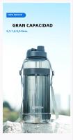 Botella Deportiva De Agua Portátil Con Pajita Gran Capacidad 0.7/1/2/3L Para Camping Picnic Escalada Deportes Al Aire Libre - details 2