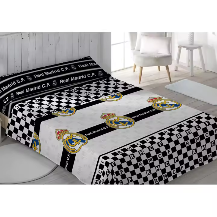 Juego de Sábanas Real Madrid 50% Algodón 50% Poliéster, para Cama de 150cm. - 1