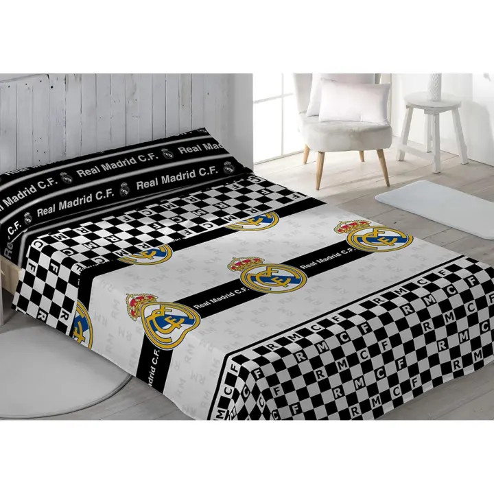 Juego de Sábanas Real Madrid 50% Algodón 50% Poliéster, para Cama de 150cm. - 1