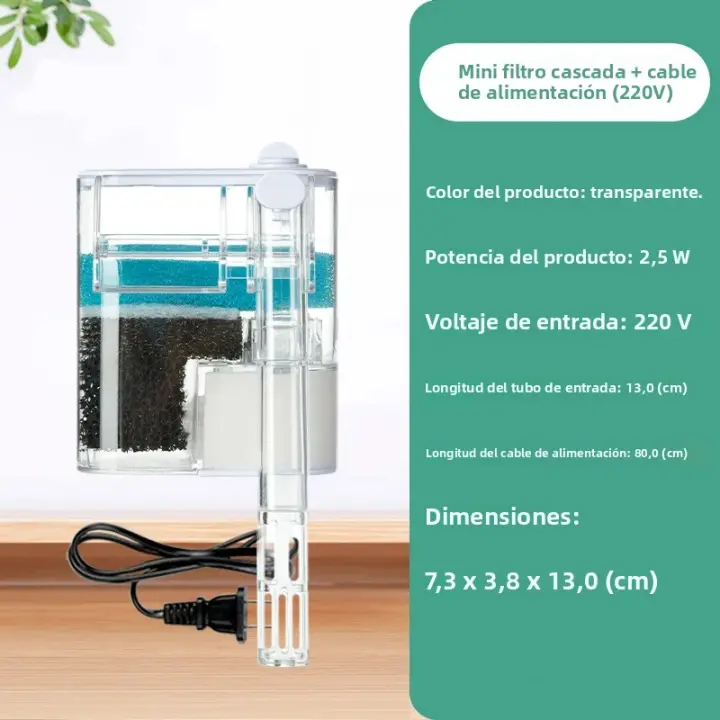 Bomba De Oxígeno Externa Para Acuario Piscina Pequeña Filtro De Agua Catarata Calidad Del Agua Para Acuarios Redondos Y Rectangulares - 1