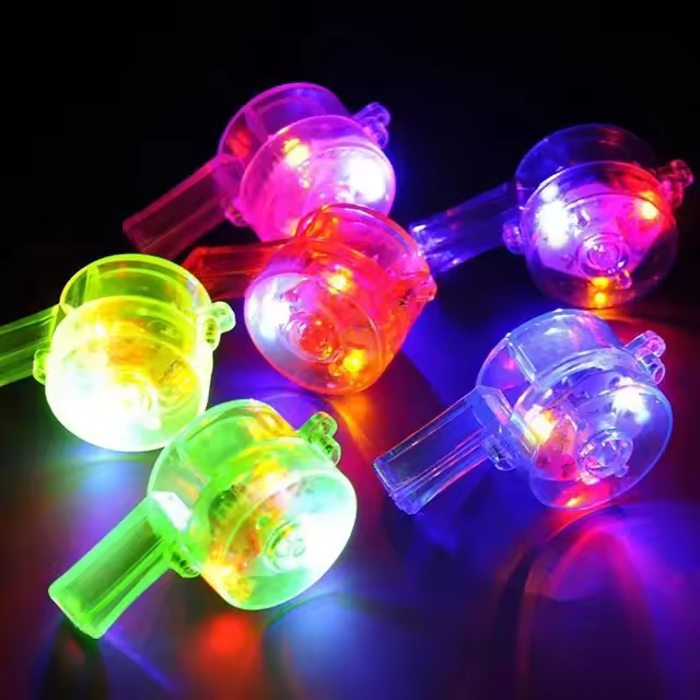 LED Light up Whistle Glow Whistles Con Lanyard Para Fiesta Noche Brillo En El Dark Para Cumpleaños Bodas Party Supplies - 1