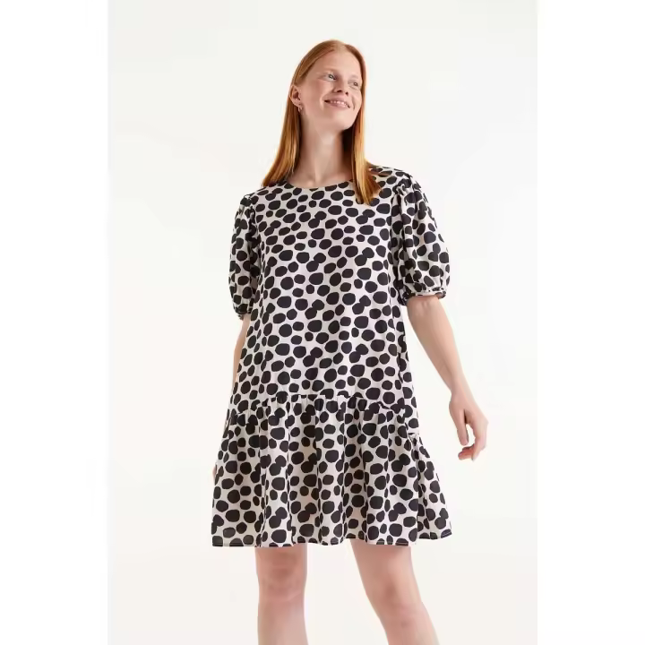 Vestido corto con estampado de terrazo, Compañía Fantástica - 1