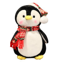 Peluche De Pingüino Navideño Kawaii De 25/35/45CM Juguete Suave En Forma De Almohada Animal Para Niños Regalo De Cumpleaños - details 0