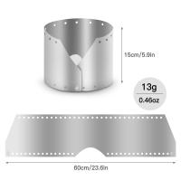Estufa De Camping Ultraligera Y Ultrafina De Titanio Con Pantalla De Protección Contra Viento Placa Antiviento Para Exteriores - details 32