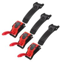 3 piezas motocicleta bicicleta plástico de liberación rápida casco tire Chin Correa hebilla Clip - details 2