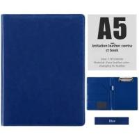 Portafolios De Negocios A5 Para Documentos Con Clip De Metal Organizador De Papelería Para Oficina Estuche De Cuero PU - details 8
