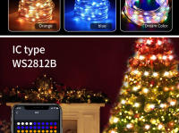 Luces LED Bluetooth WS2812B Dreamcolor RGBIC Addressable Para Fiesta Navidad Boda Decoración Guirnalda USB 5V Impermeable - details 7
