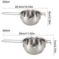 Pote De Cera De Vela De Acero Inoxidable Para Derretir Chocolate Y Caramelos Con Manija Resistente Al Calor Accesorio Para Fabricación De Velas - details 3