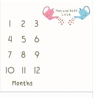 Mantel De Fotografía Para Bebés Recién Nacidos Accesorios De Fotografía Niño Y Niña Calendario De Logros Infantiles Material Suave Para Juegos Y Fotos - details 4