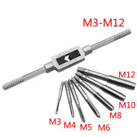 8Pcs Hss Herramienta De Tapa Y Herradura Con Llave Versátil 1/16-1/2 Metralla Plug Tap M3 M4 M5 M6 M8 M8 M12 Para Mano - details 0