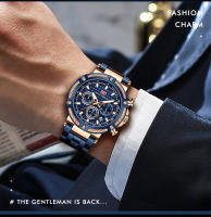 Reloj De Pulsera De Cuarzo MINI FOCUS Para Hombre Con Cronógrafo Y Manos Luminosas Acero Inoxidable Bisel Redondo Resistente Al Agua - details 3