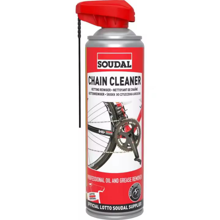 LIMPIADOR PROFESIONAL DE CADENAS SOUDAL 500 Ml - Elimina Suciedad y Grasa - Mantenimiento de Bicicletas - 1