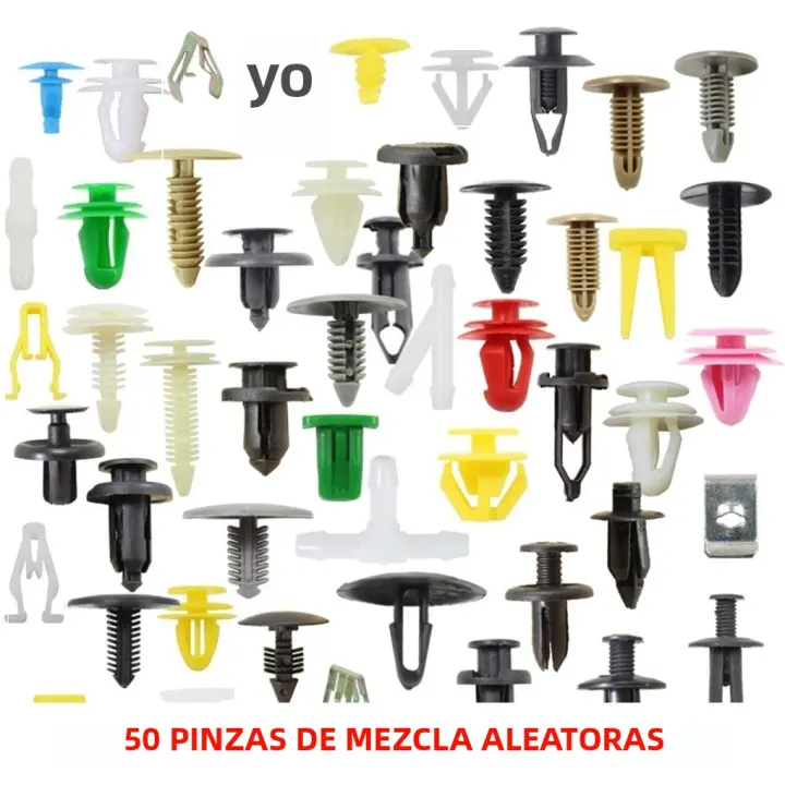 Clavija De Coche 100pcs Clip Plástico Mixto Clip Híbrido Tornillo De Fijación De Parachoques Accesorios De Automóvil - 1