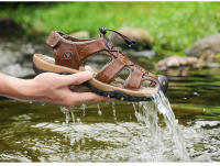 Sandalias De Cuero Genuino Para Hombre Zapatos De Verano Resistentes Al Agua Para Exterior Y Playa Sandalias Romanas Casuales Para Adultos Talla Verdadera - details 8